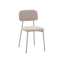 SILLA DE COMEDOR EN TELA BEIGE Y PATAS GRIS TAUPE