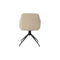 SILLA DE COMEDOR EN TELA BEIGE Y BASE NEGRA