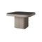 MESA LATERAL GRIS TAUPE CON TOPE ESTILO CERAMICA NEGRA