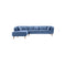 SOFA SECCIONAL ESTACIONARIO EN TELA COLOR AZUL 2PCS