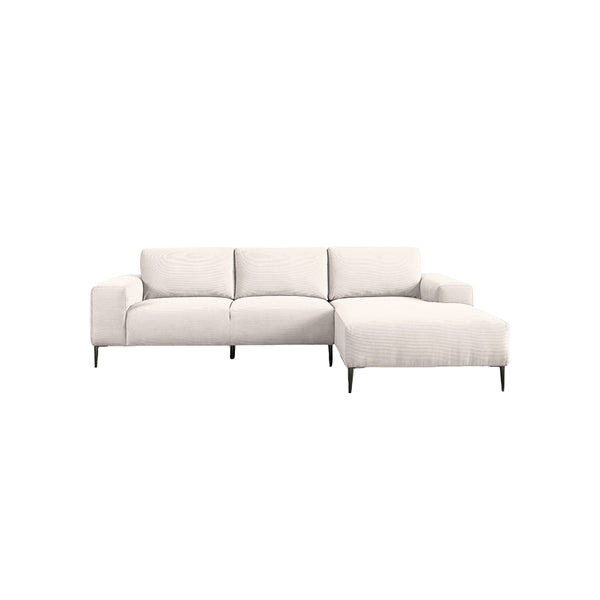 SOFA SECCIONAL ESTACIONARIO EN TELA BEIGE