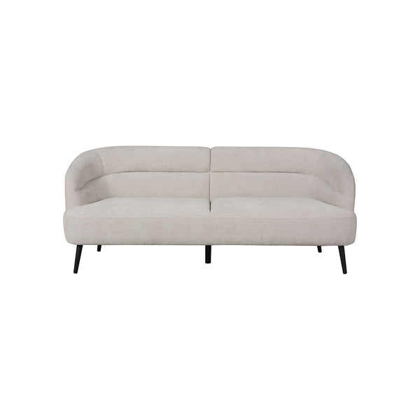 SOFA ESTACIONARIO DE TRES ASIENTOS EN TELA BEIGE