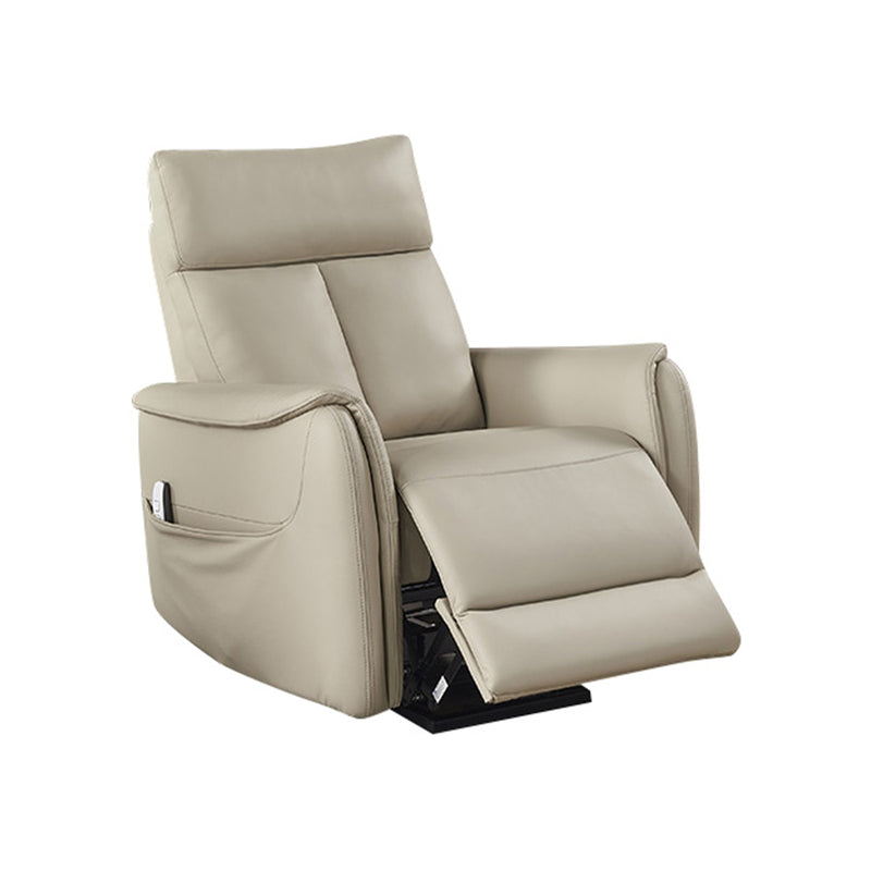 BUTACA RECLINABLE ELECTRICA EN PIEL SINTETICA BEIGE