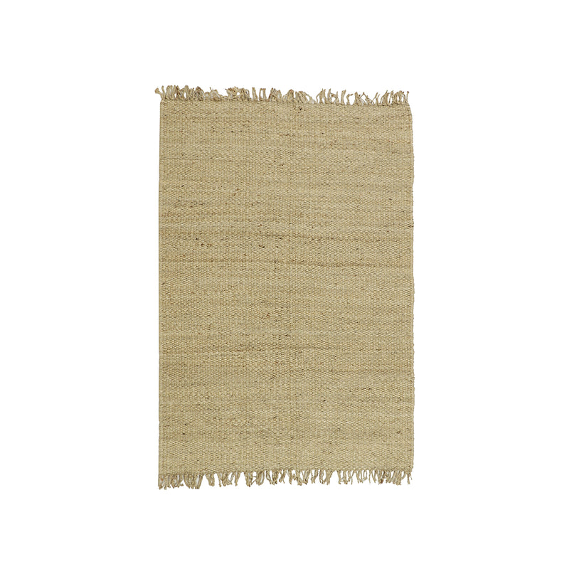 JUTE AND JUTE PANJA WEAVE DURRIE WITH FRINGES