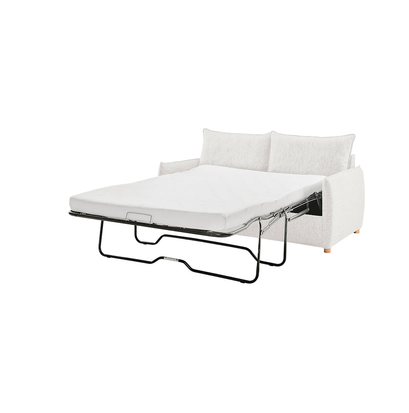 SOFA CAMA EN TELA CREMA