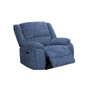 BUTACA RECLINABLE MANUAL EN TELA AZUL