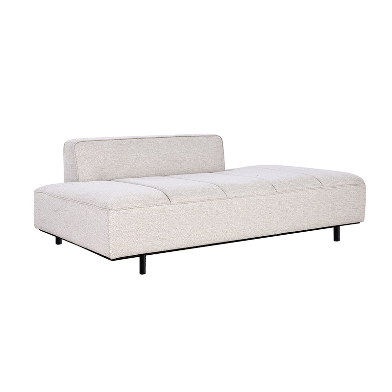 CHAISE LOUNGE TAPIZADO EN TELA BEIGE