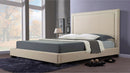 CAMA QUEEN EN TELA BEIGE